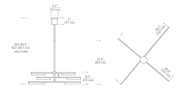 KLEE - 6-Light Chandelier in Polished Nickel by Visual Comfort Europe - view 3